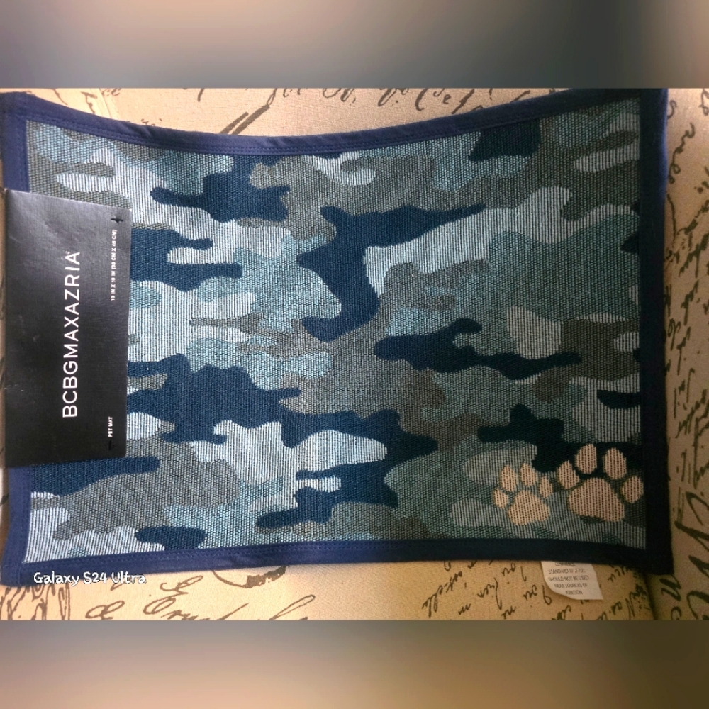 DOG MAT Blue CAMO New